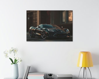 C8 Corvette Painting | High Quality | Canvas Art | Wall Print | Car Poster