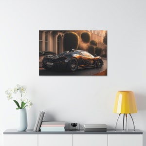 McLaren P1 Painting | High Quality | Canvas Art | Wall Print | Car Poster