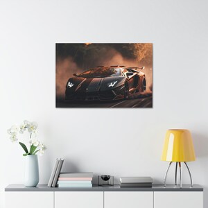 Lamborghini Aventador SVJ Painting | High Quality | Canvas Art | Wall Print | Car Poster