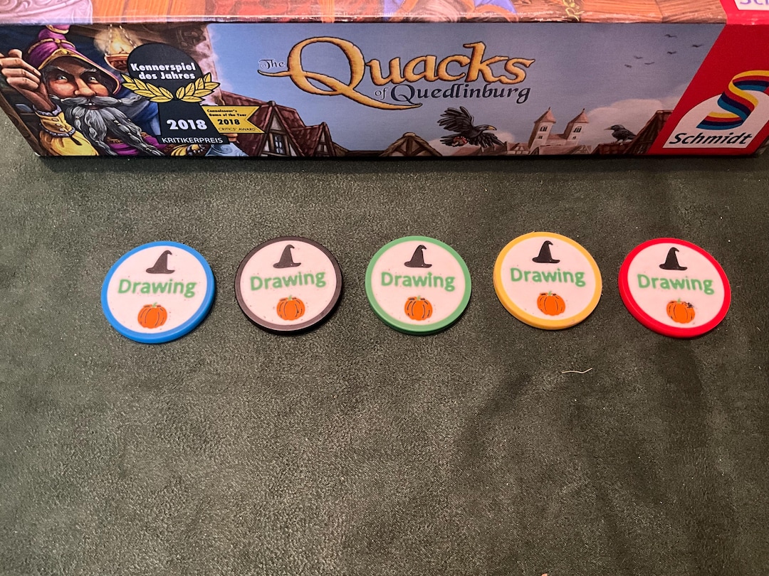 Player Turn Tokens for Quacks of Quedlinburg (set of 40mm Chips - One ...