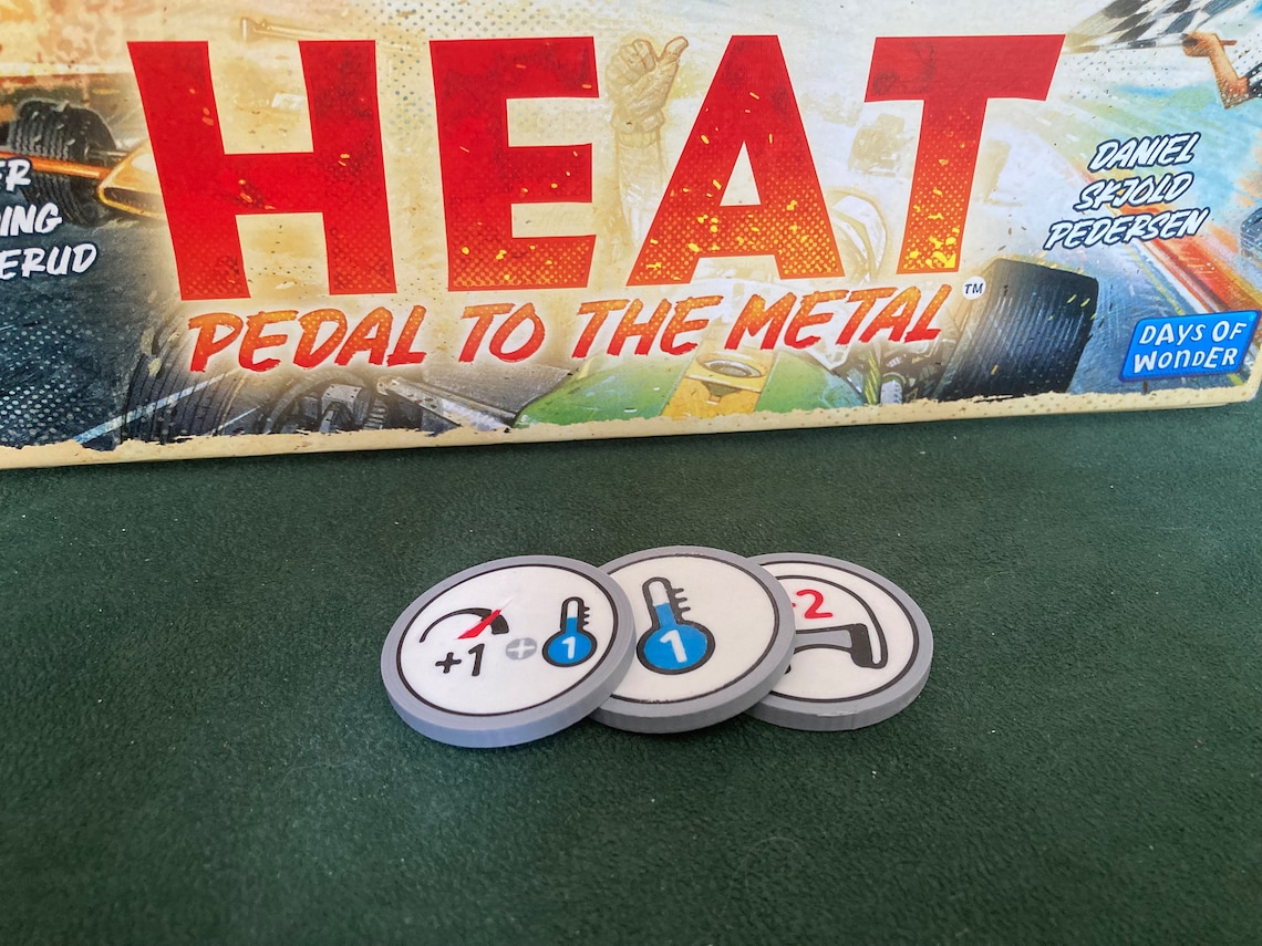 Heat Pedal to the Metal Board Game Poker Chip set of 3 Etsy