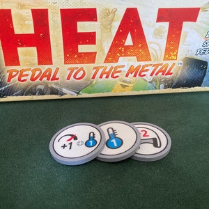 Heat - Pedal To The Metal board game poker chips (adrenaline etc)