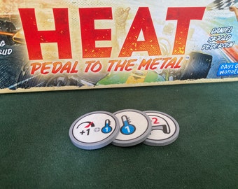 Heat - Pedal To The Metal board game poker chips (adrenaline etc)