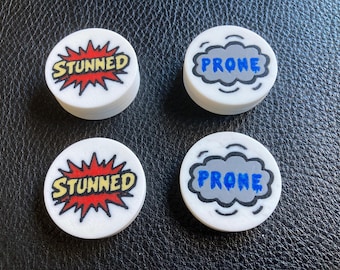 Betäubt & Betäubt Token für Blood Bowl