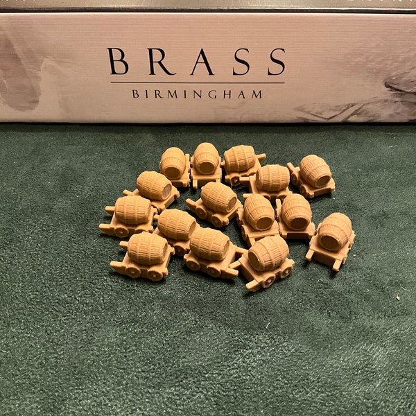 Brass Birmingham upgraded beer barrel tokens