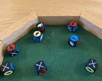 8 battle dice compatible with Commands & Colors: Napoleonics