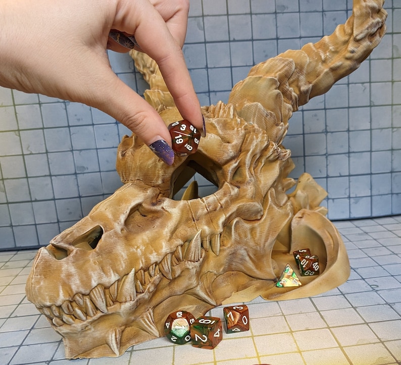 Dragon Skull Dice Tower Etsy