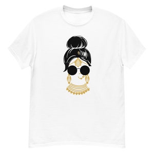 Indian Desi shirt, woman gold jewelry t-shirt, Indian bride, Bollywood woman, Desi apparel, Indian gift, South Asian t-shirt, dulhan