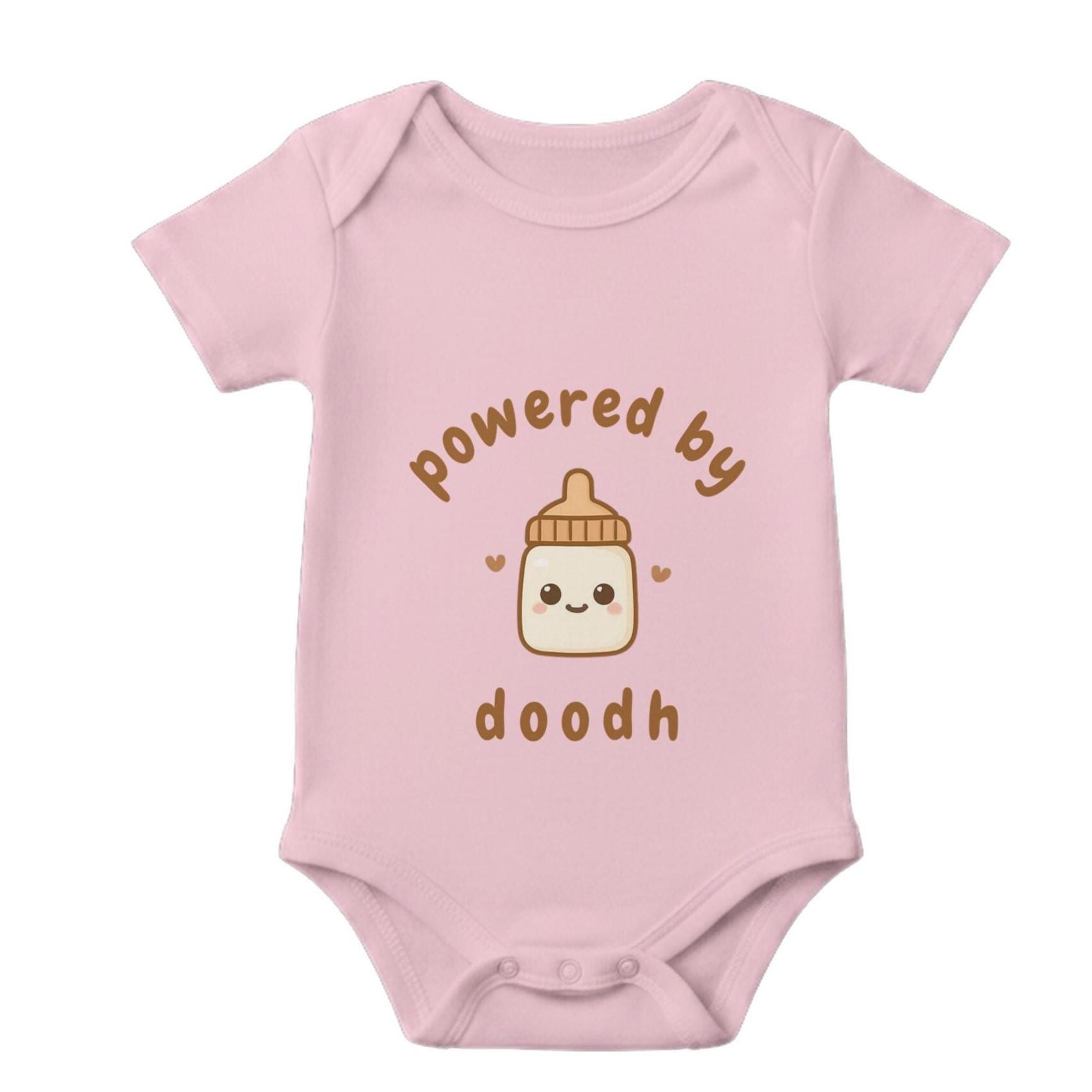 Indian Baby Bodysuit, Pure Cotton, Powered by Doodh, Desi Baby Shower Gift
