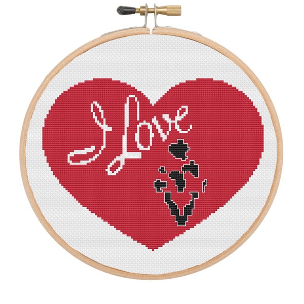 I love Lucy Australopithecus afarensis fossil cross stitch pattern