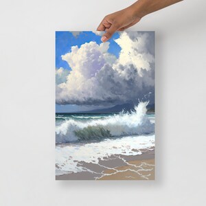 San Diego Wall Art California Poster Beach Art Ocean Waves Painting
