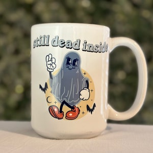 Vintage Kaffeetasse niedliche Halloween Themen Geist Boo Sarg Becher Spooky Herbst Herbst Geschenk lustig goth