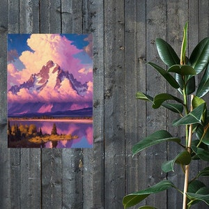Grand Teton Wandkunst Nationalpark Poster Wyoming Kunst