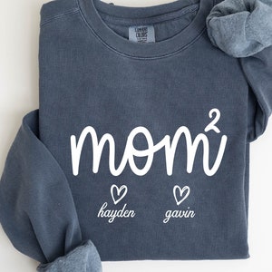 Mom 2 Sweatshirt, Mothers Day Gift for Mom , Mom of Two Sweatshirt, Gift for Mom of 2 Children , Mom of 2 Gift, Mothers Day Shirt Kids Name