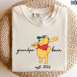 Grandpa Est Shirt Personalized Grandpa Bear Shirt , Christmas Gift Grandpa Pregnancy Announcement Grandpa Birthday Gift Granddad