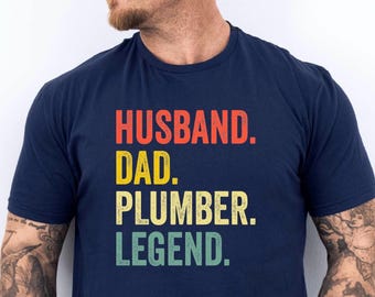 Husband Dad Plumber Legend Shirt,Plumber Dad Men's Shirt