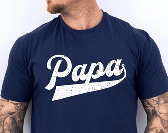 Distressed Papa T-Shirt – Pocket Design Papa Shirt , Das perfekte Vatertags- und Geburtstagsgeschenk.Geschenkidee für Papa.