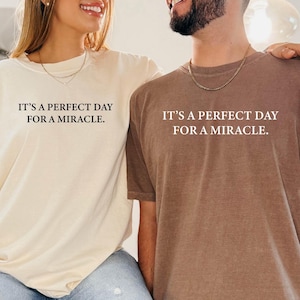 Comfort Colors® Transfer Day It&#39;s A Perfect Day for A Miracle Sirt for Couples Shirt ,IVF Mom and Dad Gift Shirt, , Ivf Strong Matching Tee