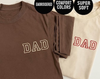 Embroidered Dad T-Shirt , Dad Gift Shirt ,Grandpa Gift Shirt Comfort Colors Embroidered Shirt