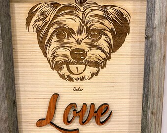 Puppy Love Wooden Sign - Morkie