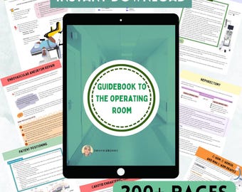 Guidebook To The Operating Room | Surgical Guide | Surgery | Digital Download | Nursing
