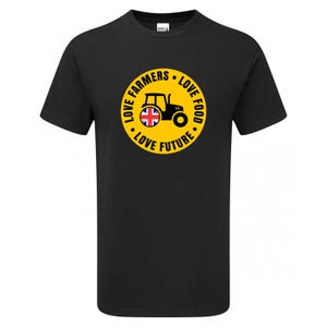 Älskar bönder älskar mat älskar framtid (traktor) herr t-shirt