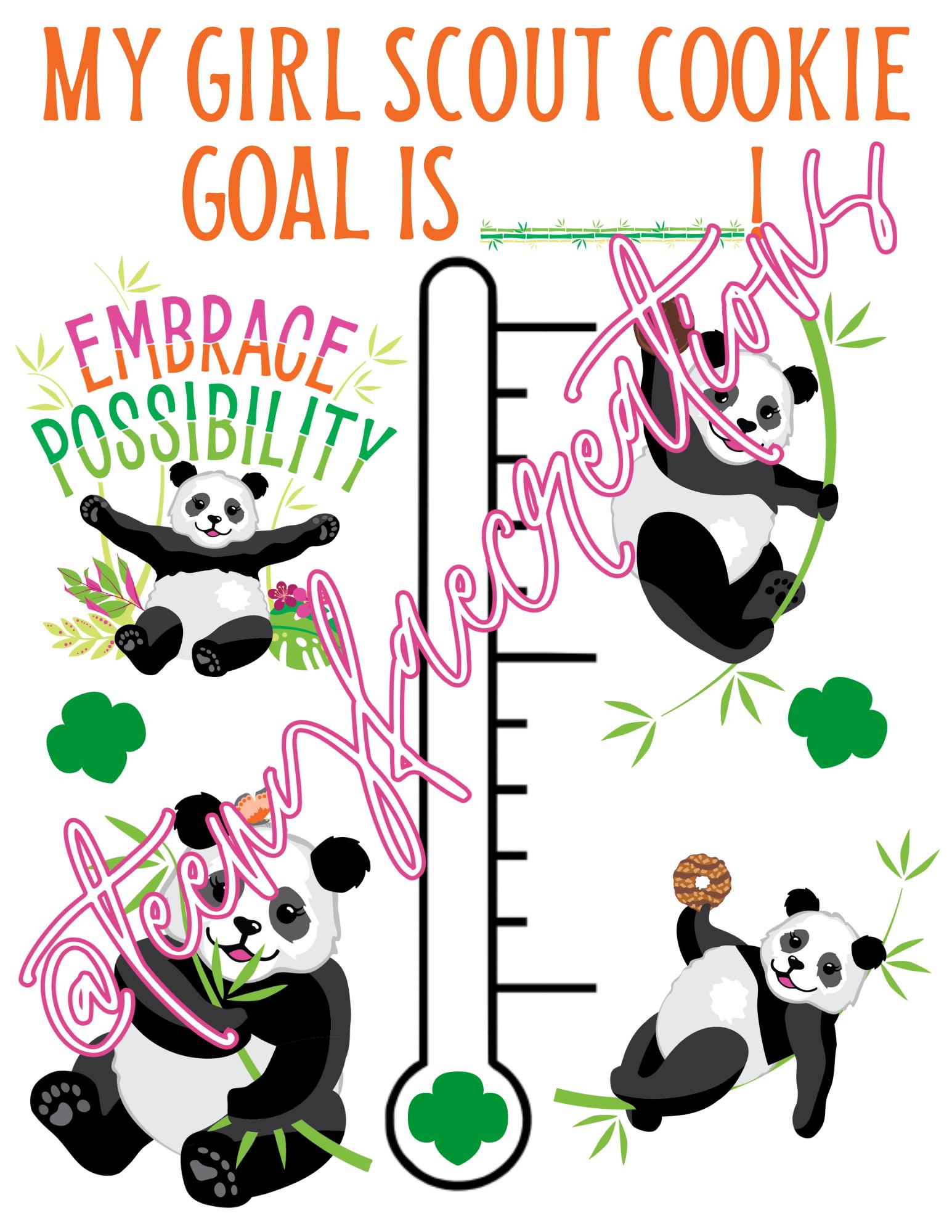 2025 Themed Girl Scout Cookie Goal Chart - Etsy