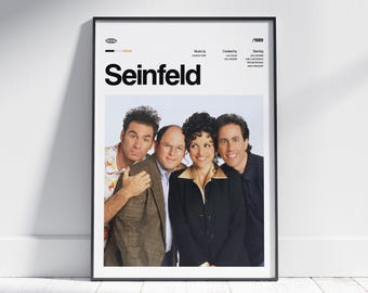 SEINFELD Tv Show Print, Series Poster, Minimalist Wall Art