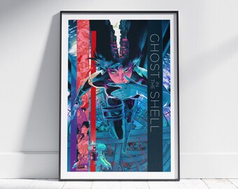 Póster de Ghost in the Shell, lámina de arte retro, descarga digital