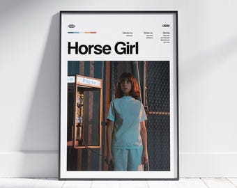 Affiche de film HORSE GIRL, impression d'art rétro, téléchargement numérique