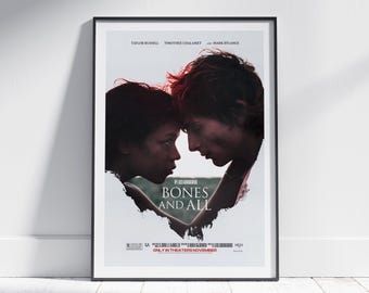BONES AND ALL Movie Poster, Retro Art Print, Digital Download