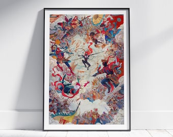 Spider-Man: Across the Spider-Verse Poster, Retro Art Print, Digital Download