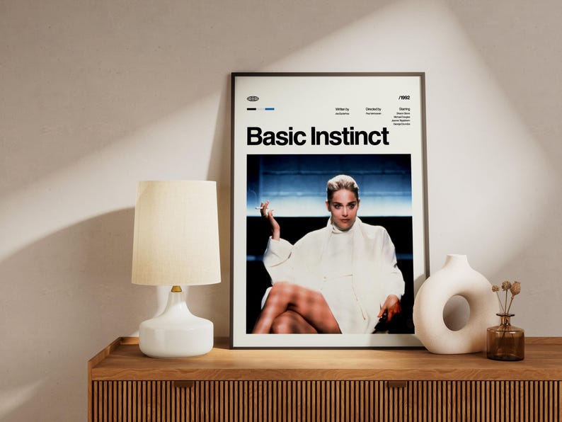 BASIC INSTINCT Movie Poster, Vintage Retro Art Print, Digital Download image 5
