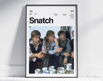 SNATCH Movie Poster, Retro Art Print, Digital Download