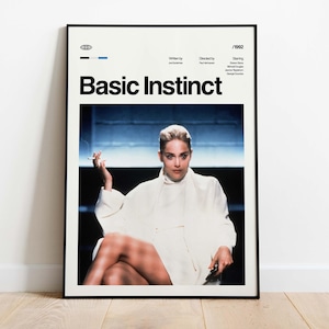 BASIC INSTINCT Movie Poster, Vintage Retro Art Print, Digital Download image 4