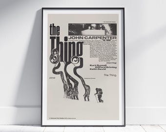 Póster de la película LA COSA, lámina de arte retro, descarga digital