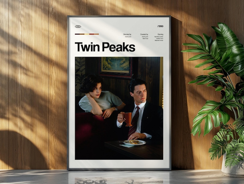 TWIN PEAKS Tv Series Poster, David Lynch Art, Digital Download image 3