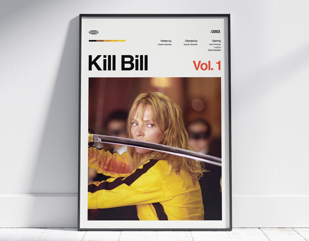 Kill Bill Movie Poster, Kill Bill Wall Decor, Kill Bill Poster Print
