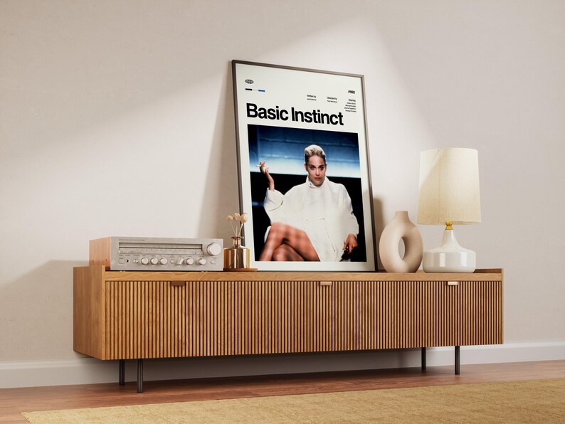 BASIC INSTINCT Movie Poster, Vintage Retro Art Print, Digital Download image 7