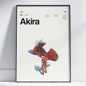 Akira Poster, Akira Print, Akira Wall, Akira Wall Decor, Anime Poster, Vintage Retro Art Print