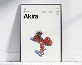Akira / ミッドセンチュリー映画ポスター / ミニマル / ウォールアート