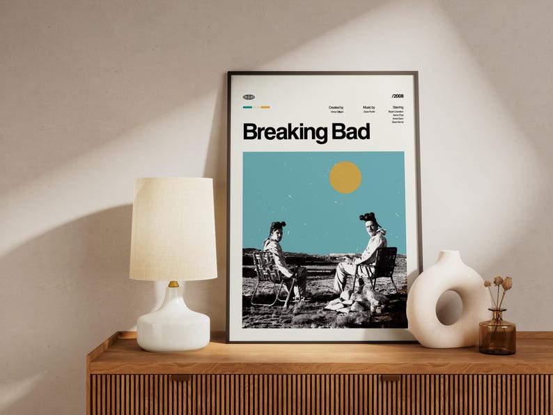 BREAKING BAD Poster, Tv Series Print, Retro Art Print, Digital Download image 5
