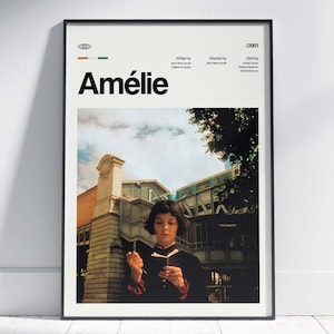 Póster de la película Amélie, decoración de pared de Amélie, impresión de póster de Amélie, impresión de arte retro vintage, Amélie Poulain
