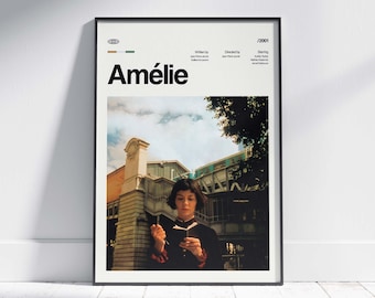 AMELIE Movie Poster, Retro Art Print, Digital Download