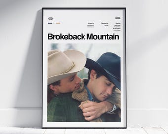 BROKEBACK MOUNTAIN Movie Poster, Retro Art Print, Digital Download