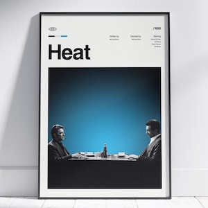 Heat Movie Poster, Heat Wall Decor, Heat Poster Print, Vintage Retro Art Print