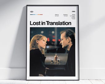 LOST IN TRANSLATION Movie Poster, Retro Art Print, Digital Download