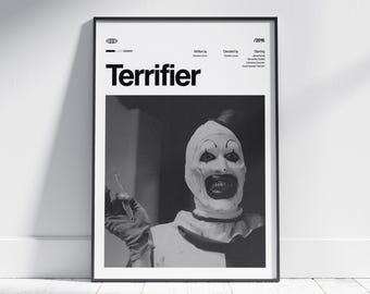 TERRIFIER Movie Poster, Retro Art Print, Digital Download