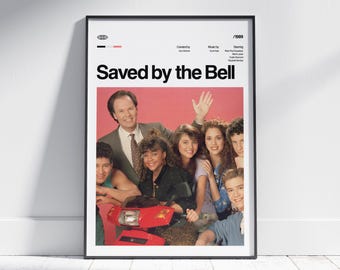 Saved by the Bell Tv Show Print, Series Poster, Minimalist Wall Art