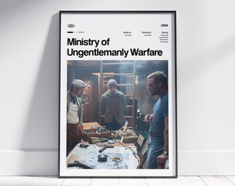 Ministry of Ungentlemanly Warfare Poster, Retro Art Print, Digital Download